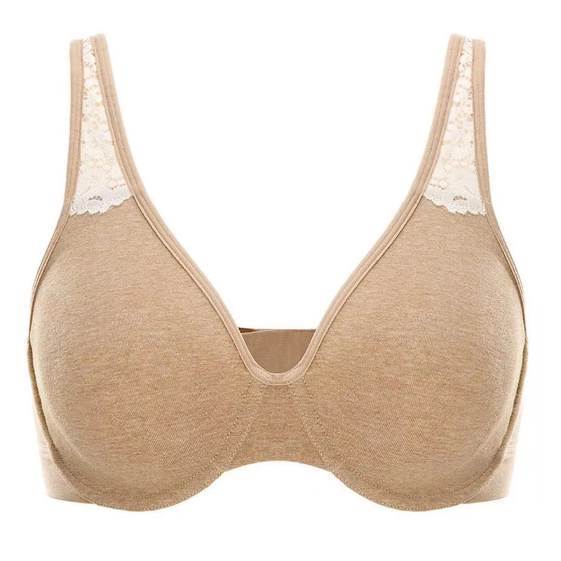 Для женщин полный охват нижнего белья с бюстгальтером без косточек из мягкого
