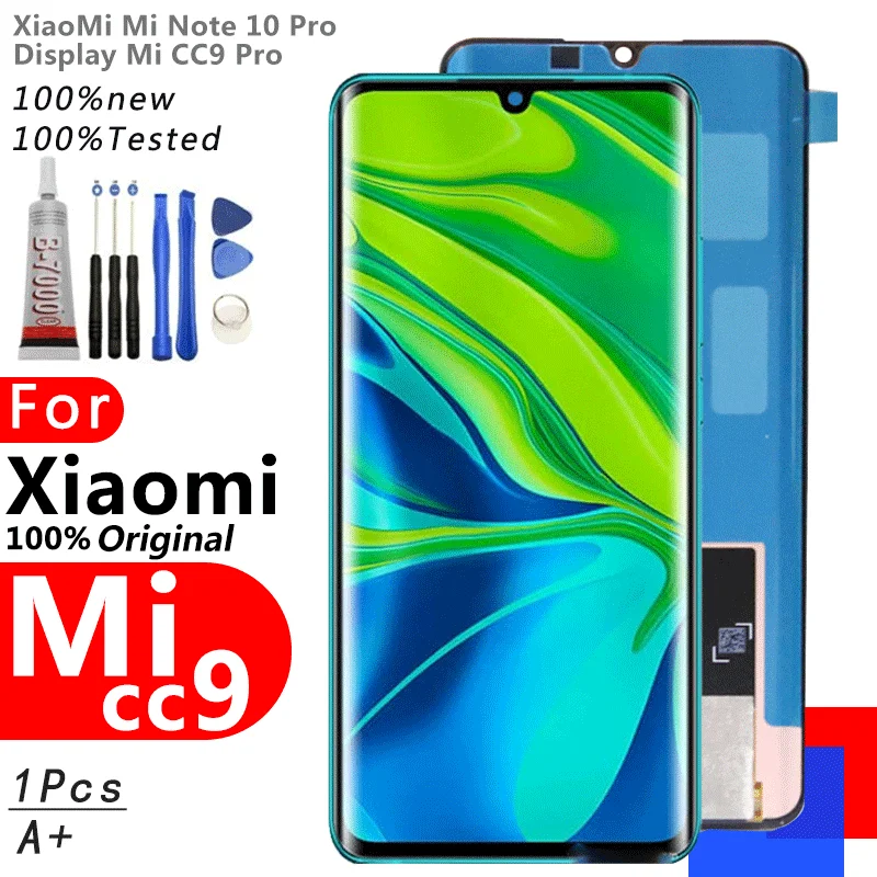 Оригинальный ЖК экран для Xiaomi CC9 Pro сенсорная панель дигитайзер Note 10 Note10 Super AMOLED