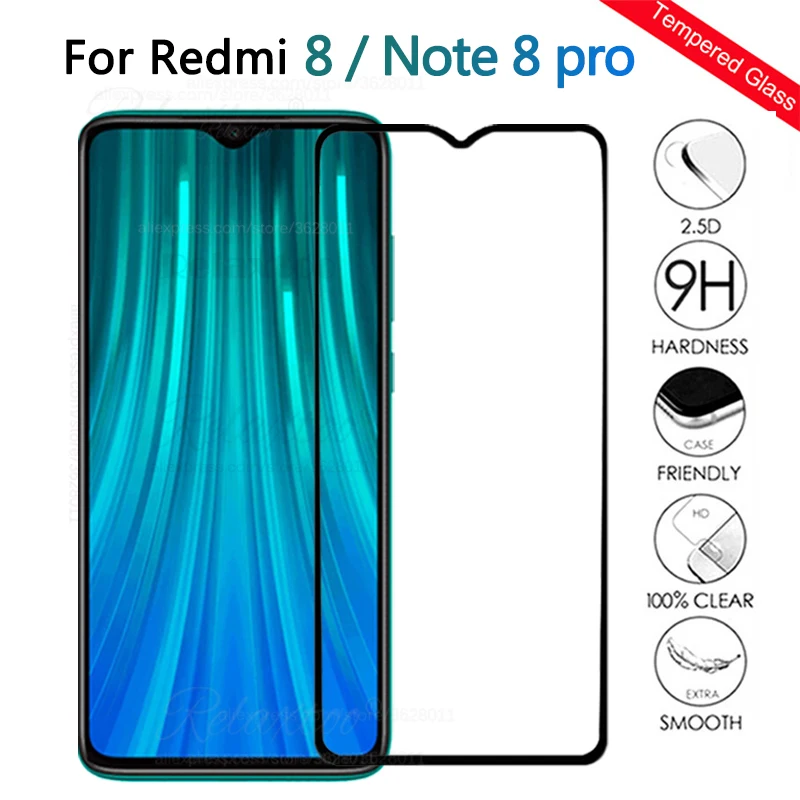 Защитное стекло для Xiaomi Redmi Note 8 t защита экрана закаленное 8a note8 pro защитная пленка