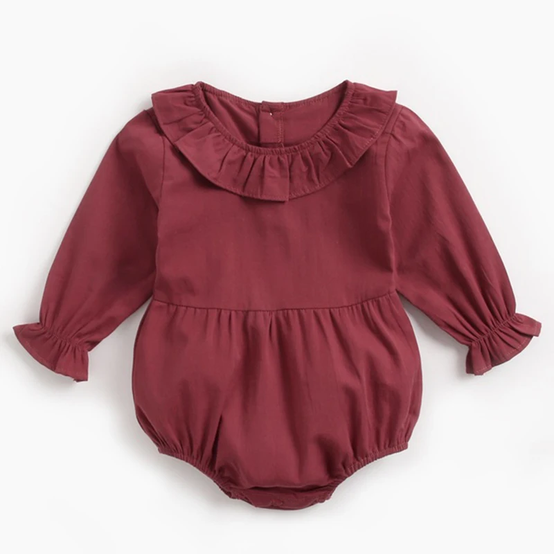 

Baby Bodysuits Newborn Spring Autumn Long Sleeve Cotton Girls Bodysuits Ruffles Infant Kids Clothes Baby Girls Bodysuits