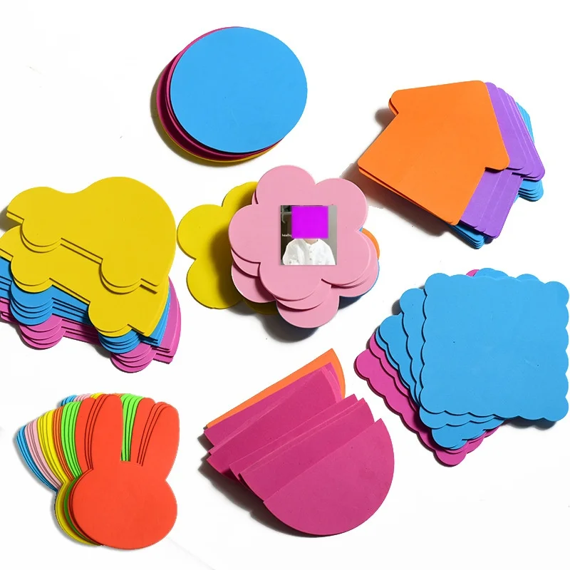 Мультяшные геометрические настенные декоративные наклейки EVA фоторамка