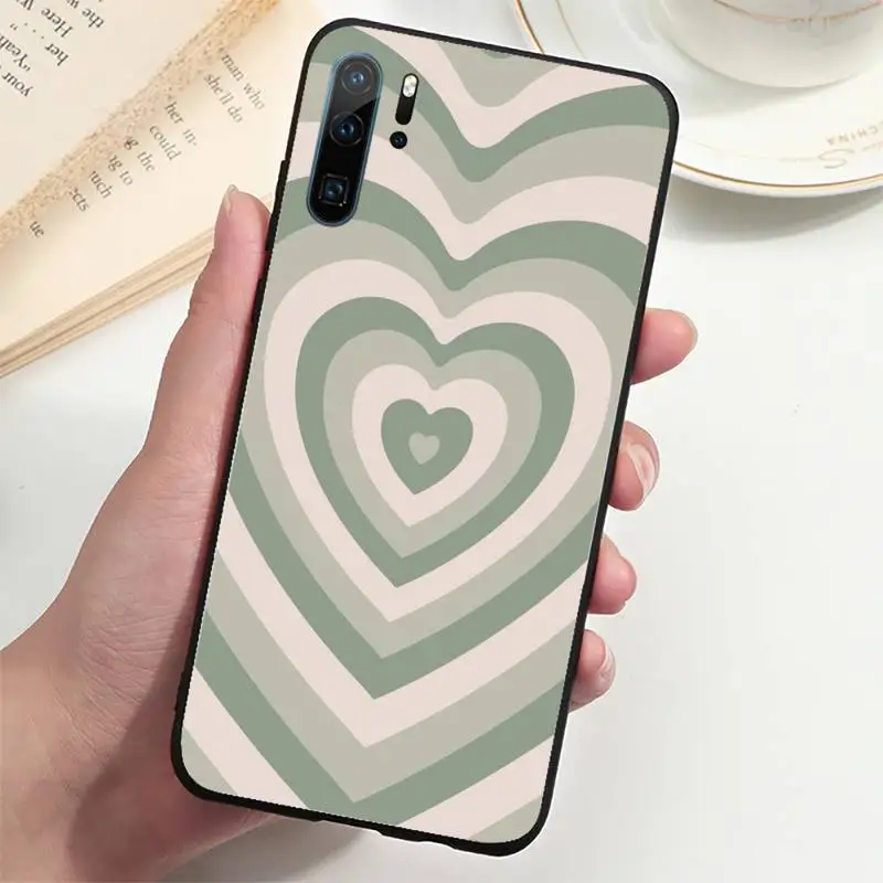 

Pink Heart Circle Phone Case For honor 7 8 9 10 20 30 A X S lite pro PLAY Cover Fundas Coque