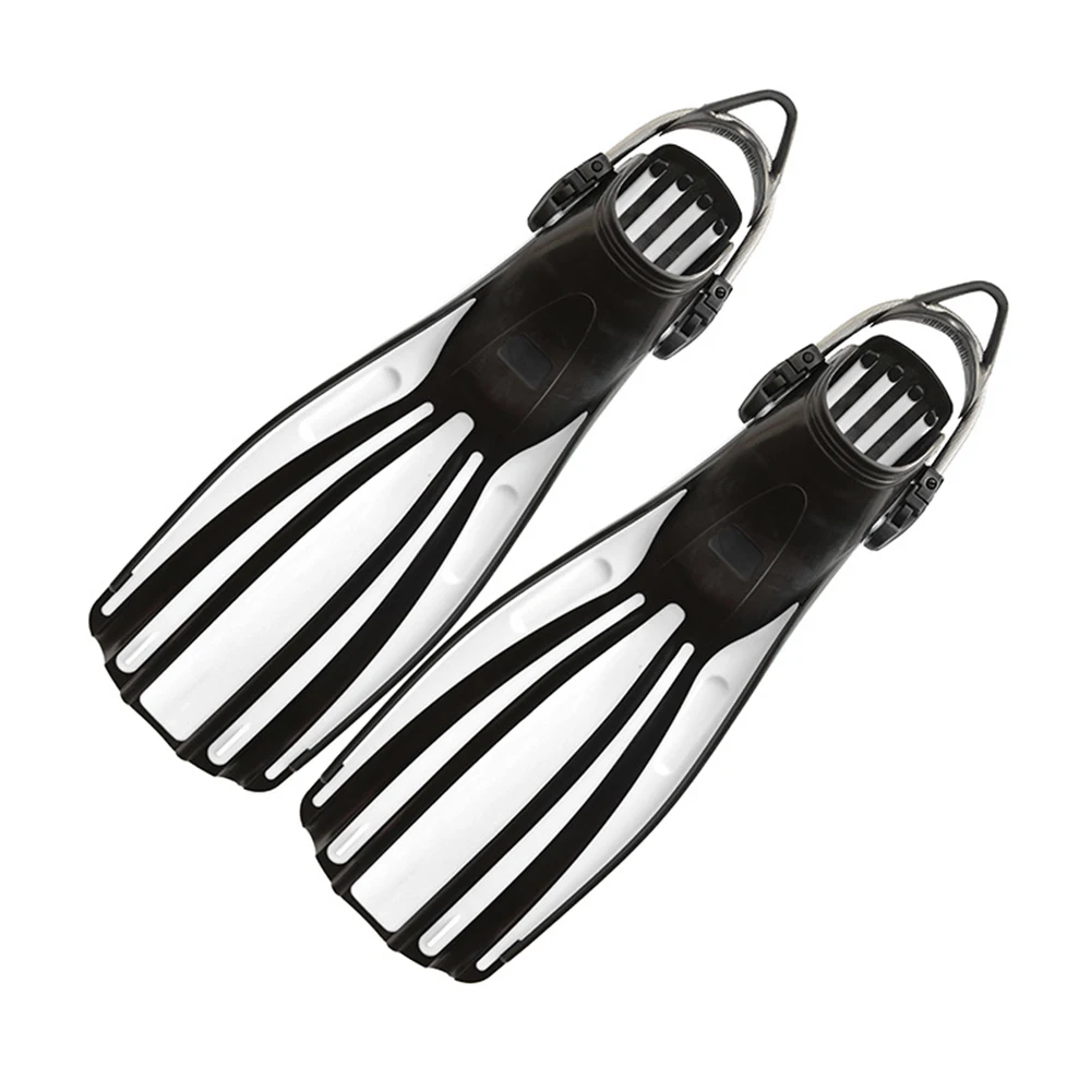 Adult scuba snorkeling fins Professional TPR swimming long fins Adjustable spring shoelaces Professional diving fins equipment