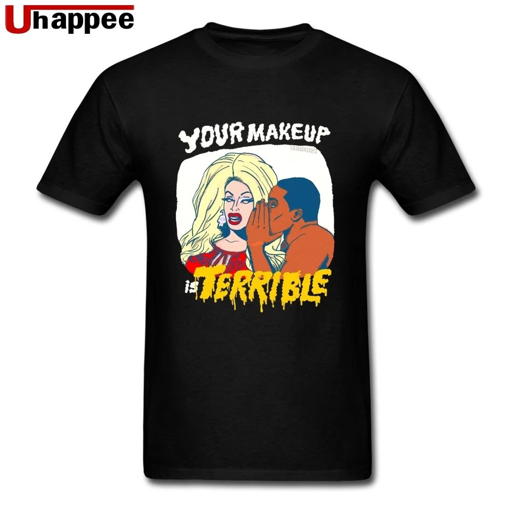 XXXL забавная футболка с круглым вырезом и короткими рукавами для вашего макияжа