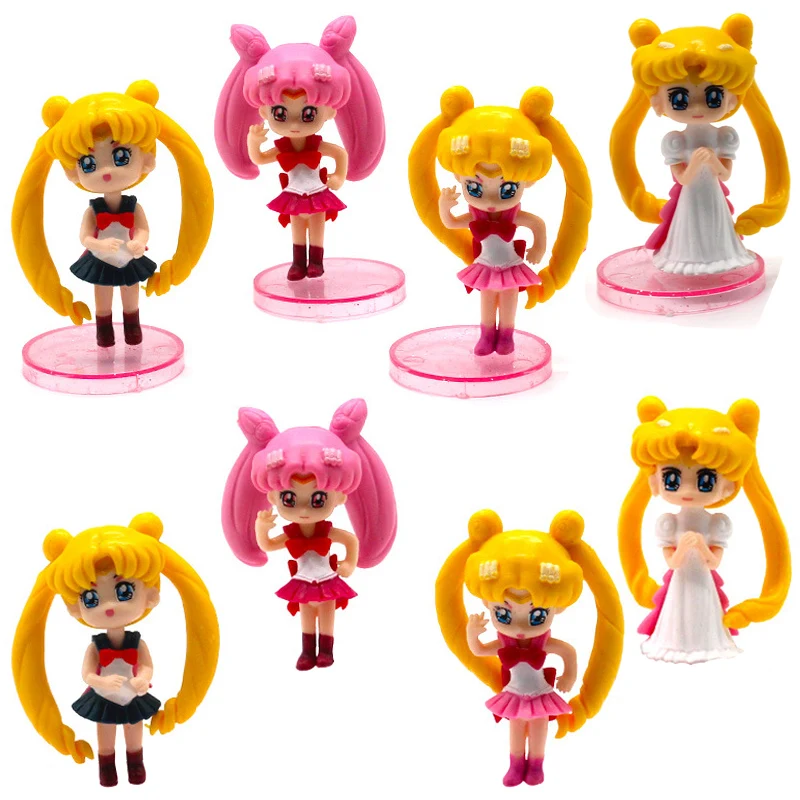 Аниме фигурки из хрусталя Usagi Chiba Mamoru Minako Aino Q Version ПВХ коллекционные модели
