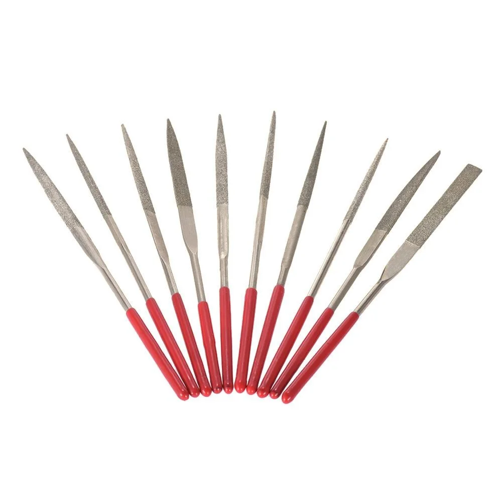 

10pcs Guitar File Fret Nut Saddle Slot Pickguard Grinding File Group Set Luthier Repair Tool Burnish Tool Guitar Parts