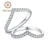 gems ballet moissanite diamond rings jewelry women engagement ring 925 sterling silver jewelry wedding moissanite band ring