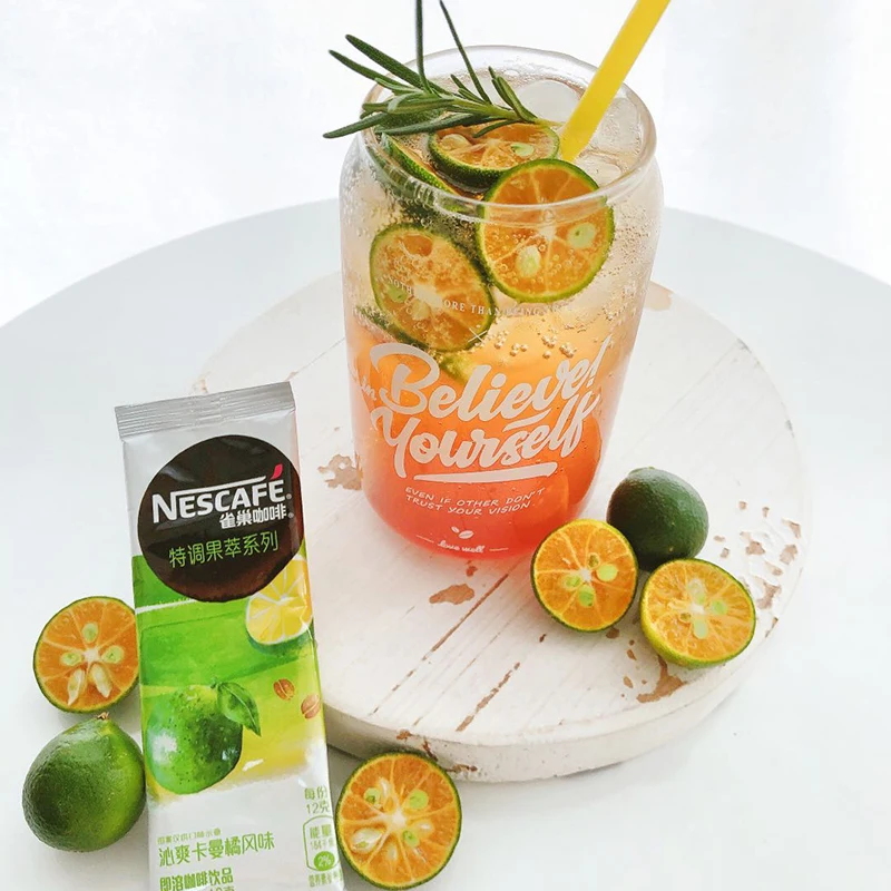 

Free shipping 96g/box Nestle new flavor special fruit coffee qinshuang Kaman orange