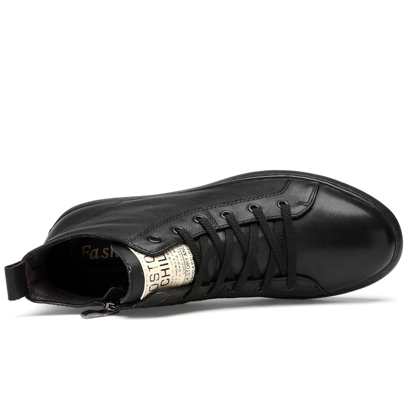 Мужские повседневные кроссовки из натуральной кожи на плоской подошве Сезон