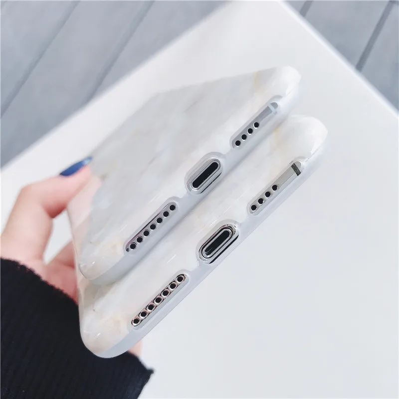 FLYKYLIN синий розовый мраморный чехол для iphone XS Max XR X 6 S 7 8 Plus задняя крышка мягкий IMD