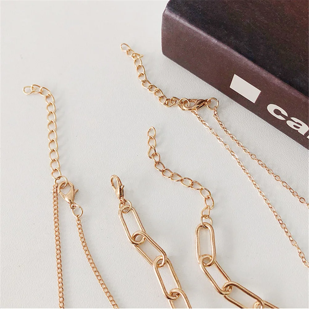 

Fashion Vintage Collar Multilevel Gold Human Head Coin Punk Chain Necklace For Women Female New 2021 Cross Pendant Jewelry