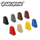 MARUMINE 65 2x1x2 наклонная плитка с нижней трубкой 100 шт. строительные блоки кубики MOC детали совместимы с 60481 сборных элементов