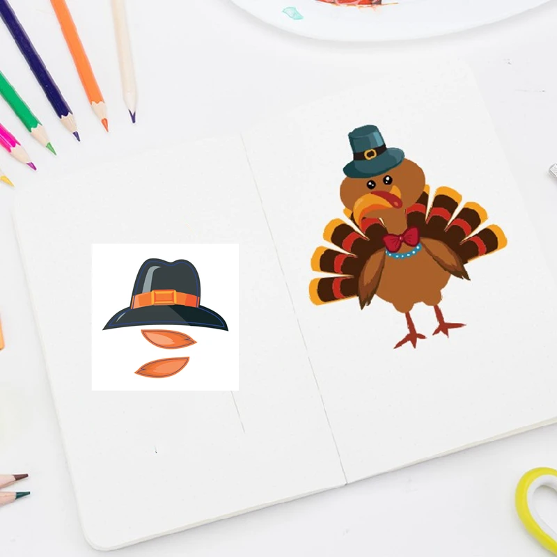 

Thanksgiving Turkey Sticker Puzzle Dressing Up Jigsaw Toy Games for Chirlren Party Supplier Kids Toys Stikcers Puzzles Gift