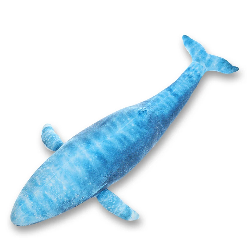 

Nice 75/110/130cm Simulation Marine Shark Animal Giant Blue Whale Plush Toy Lifelike Sea World Fish Stuffed Pillow Photo Tool