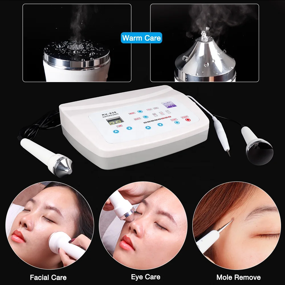 3 in 1 Ultrasonic Beauty Apparatus Ion Facial Whitening Importer Anti-aging Facial Massage Machine Skin Care Plasma Freckle Pen