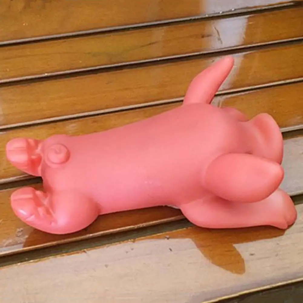 Забавные жареный поросенок Форма звук скрипучий виниловый жевательная игрушка