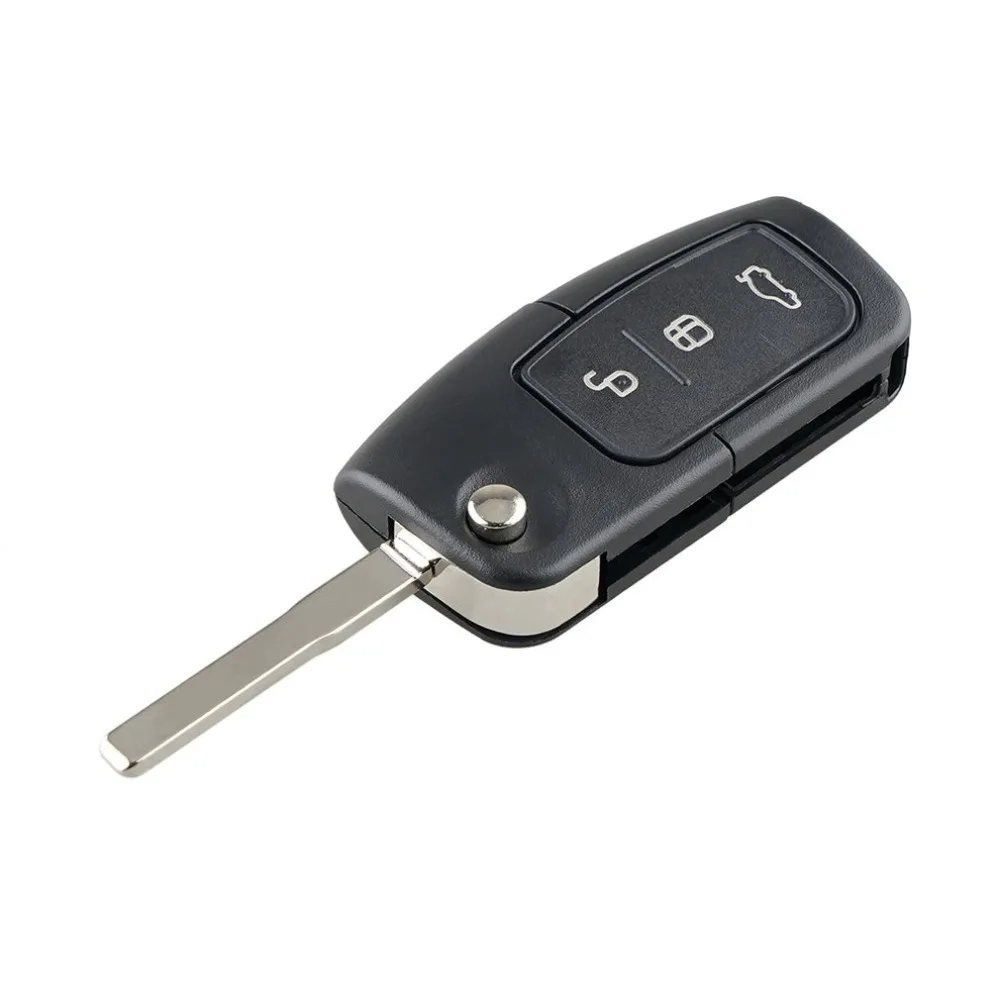 Подходит для Ford Focus Fiesta Mondeo 3 кнопки флип-пульт дистанционного ключа чехол плоский ключ складной ключ оболочка плоский эмбрион