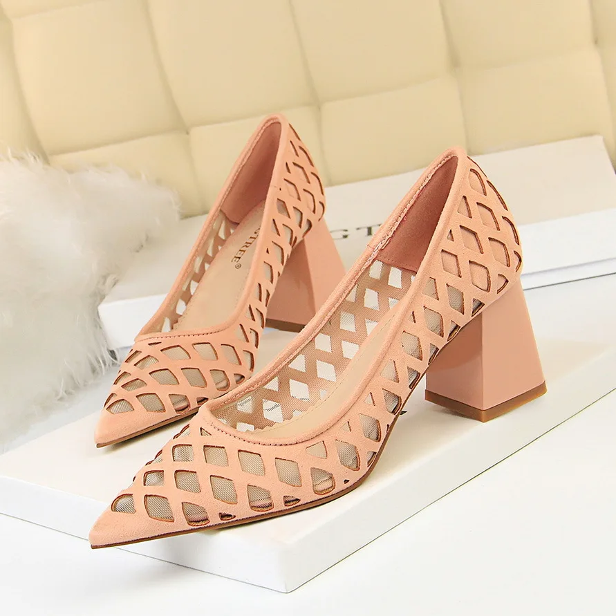 

Natascha Women Pumps Sexy High Heels Women Sandals Fashion Womenparty Shoes Stiletto Spring/autumn Ladies Shoes Square Heels PU