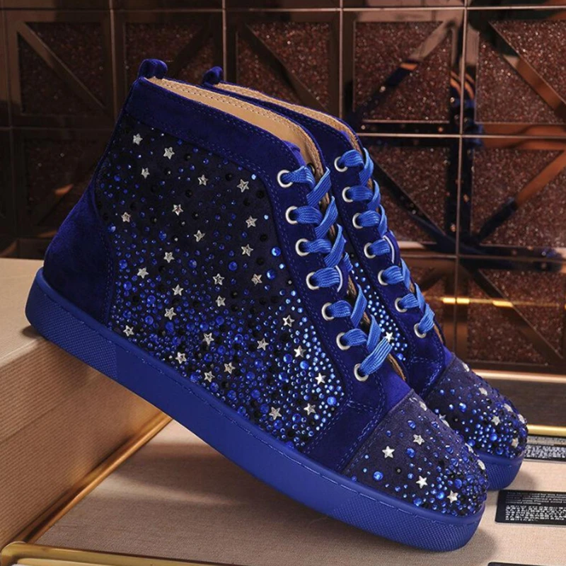 

Snakeskin Red Bottoms Sneakers For Men Luxury Designers High Top Skate Sneakers Mens Womens Comfort Casual Shoes Wholesale Price