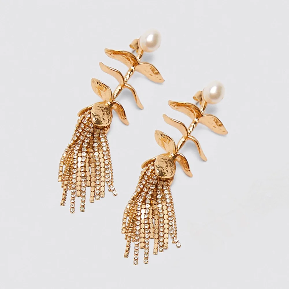 Серьги подвески ZA в форме сердца женские ювелирные украшения для ушей стиле бохо