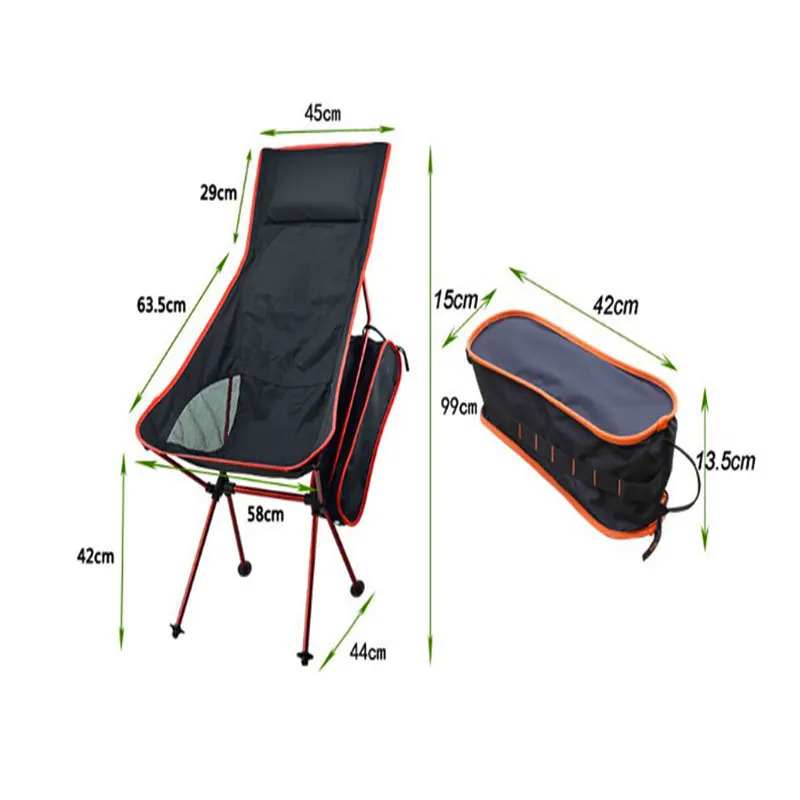 

Portable Moon Chair Lightweight Fishing Camping BBQ Chairs Folding Extended Hiking Seat Garden Ultralight Office Home Furniture