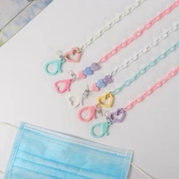 new candy color acrylic pure chain lanyard mask chain glasses chain mask with hanging chain mask rope simple womens neck
