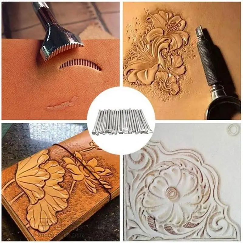 

20pcs metal leather stamping kit steel logo embossing trademark hot stamping tool set DIY leather stamp