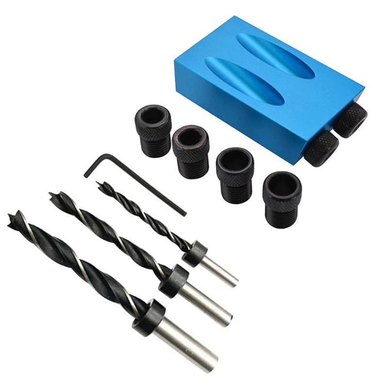 

Newest 7/14pcs DIY Woodworking Carving Tools Pocket Hole Screw Jig Adapter Drill Set