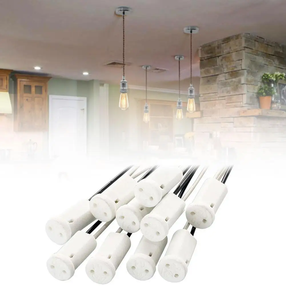 

10-50pcs G4 Lamp Socket, 20cm 30cm 50cm 100cm White Black GU5.3 12V Halogen MR16 For LED Holder Crystal G4 Light Bulb Lamp V5T7