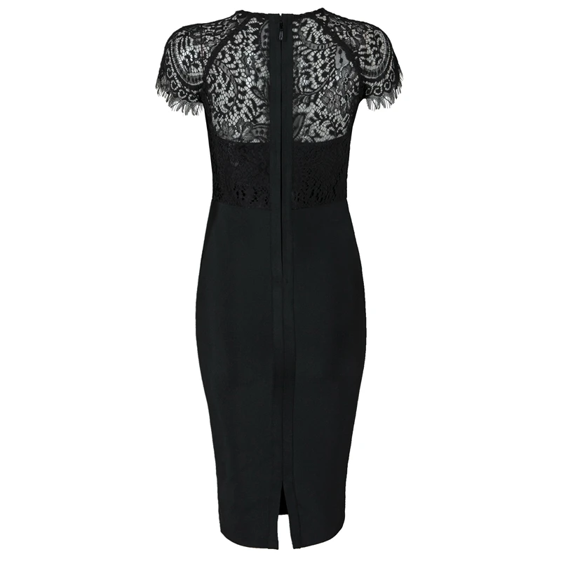 2019 модное сексуальное Белое черное кружевное Бандажное платье элегантное