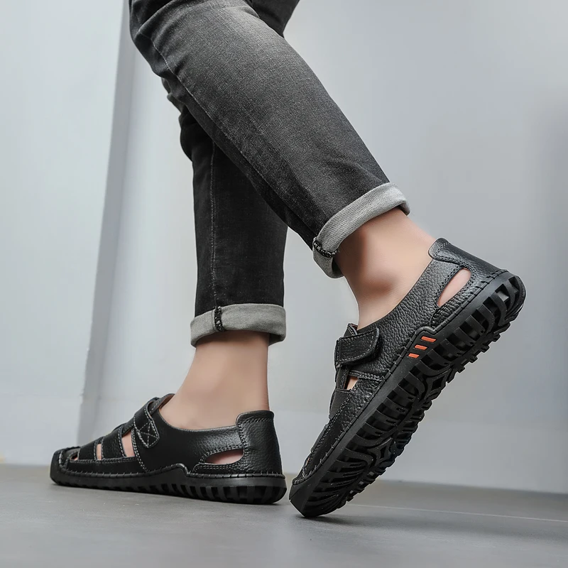 

Zandalias Hombre Beach Sandals For Men Sandal Shoes Sandalen Heren Herren Sandalia Masculino Sandalias Romanas Leather