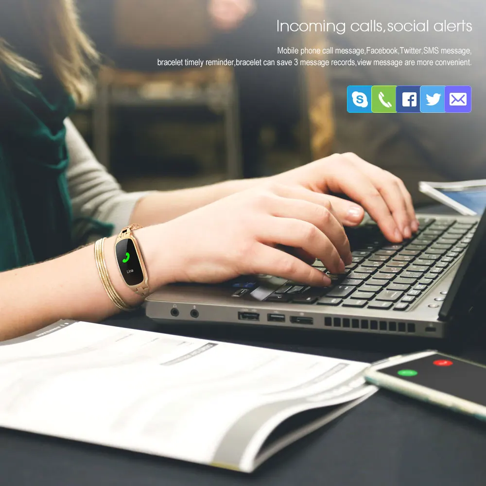 

VERYFiTEK B72 Women Jewelry Smart Watch Blood Pressure Heart Rate Monitor Waterproof Fitness Bracelet Watch Ladies Smartwatch