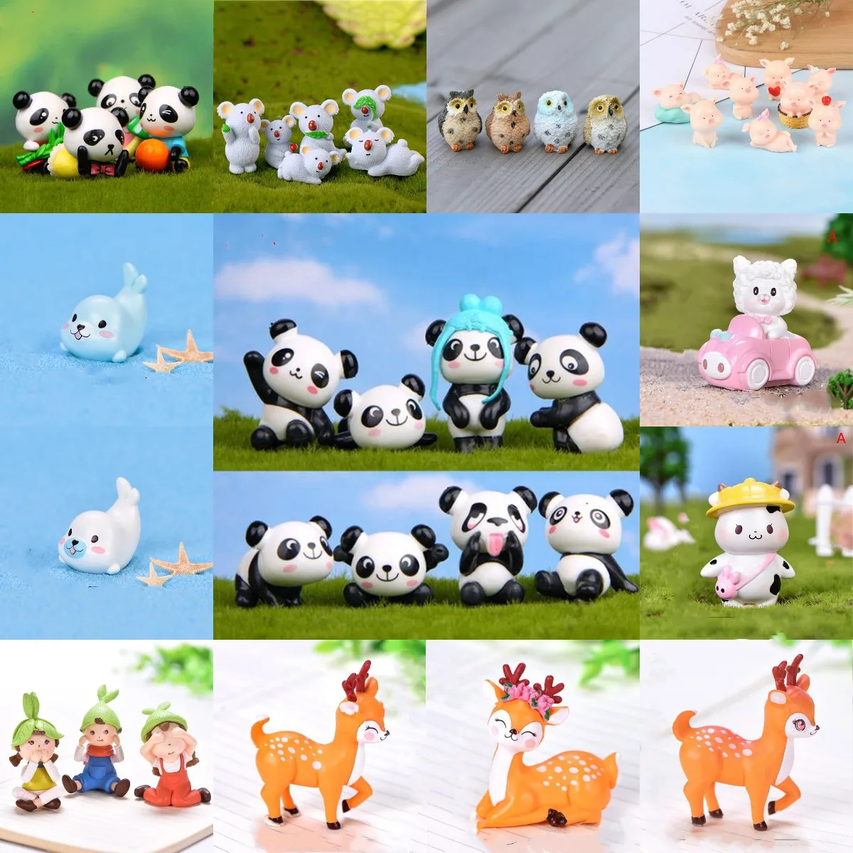 

Super Cute Artificial Mini Animal Theme Fairy Garden Miniatures Fairy Ornament Moss Terrariums Resin Crafts Figurines For Decals
