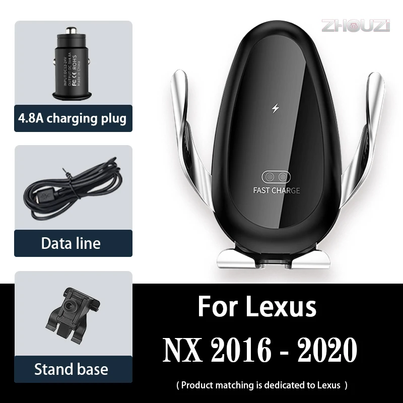 

Car Wireless Charger Car Mobile Phone Holder Mounts Gps Stand Bracket For Lexus NX NX200 NX300 NX300h 2016-2020 Auto Accessories