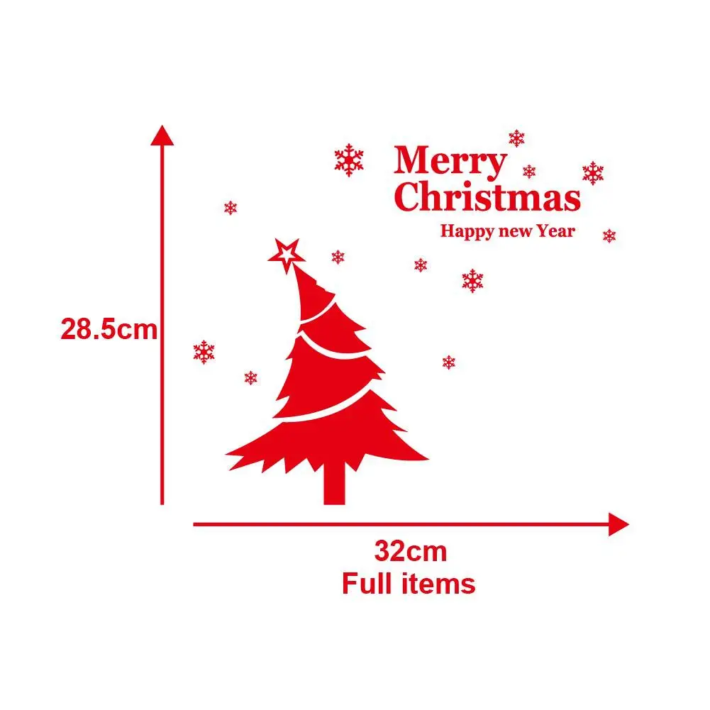 

Christmas window wall stickers bedroom living room glass doors and windows background decoration stickers