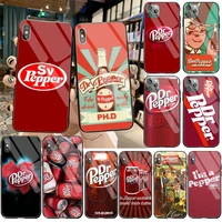 dr pepper newly arrived black cell phone case tempered glass for iphone 11 pro xr xs max 8 x 7 6s 6 plus se 2020 case