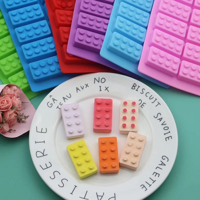 1 шт. строительный блок Дизайн Силиконовая шоколадная форма льда лоток Плесень