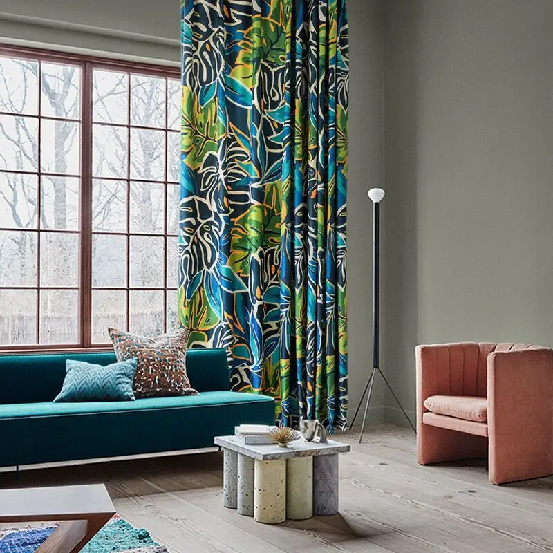 Ретро Роскошные красочные креативная шторка для Гостиная занавес создания тени