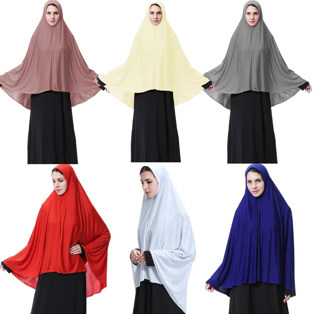 

Muslim Full Cover Niqab Burqa Islamic Khimar Long Hijab Scarf Jilbab Prayer Clothing Headscarf Arab Ramadan Worship Service New