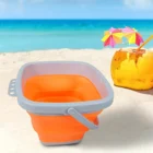 Портативное детское пляжное ведро, Песочная игрушка, складное, многоцелевое, пластиковая Бадья ведро, для Походов, Кемпинга