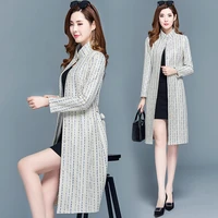 luxury clothes middle age clothing slim windbreaker female autumn coat female fashion trench coat popular long outerwear 5xl