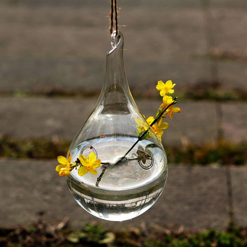 Ваза для цветов стеклянная в форме капли женщин и мужчин 1 шт. | Тематическая