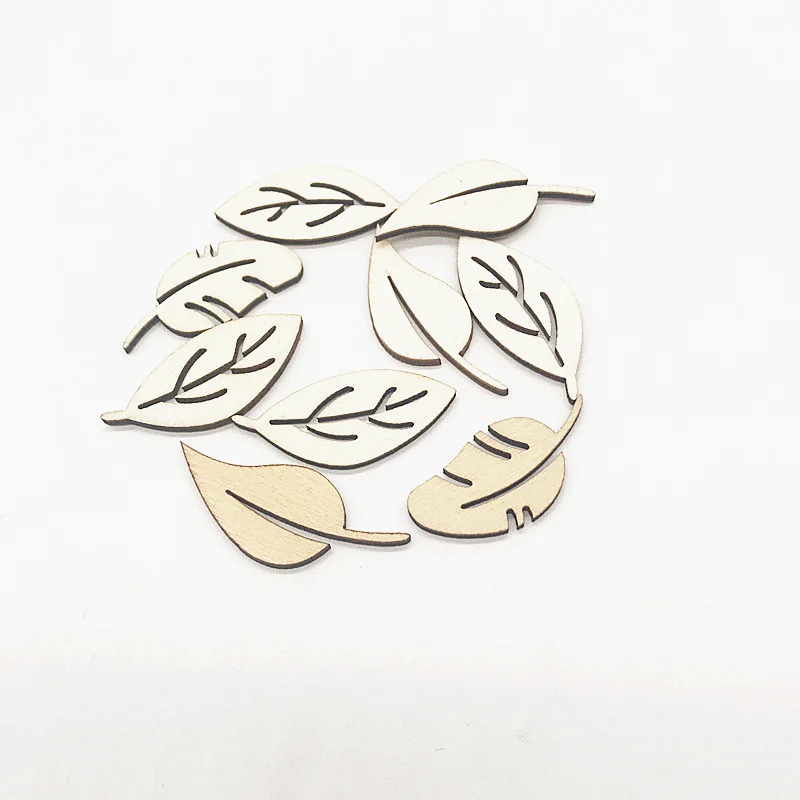 50 шт смешанные цвета в форме листьев лазерная резка и под любую индивидуальную