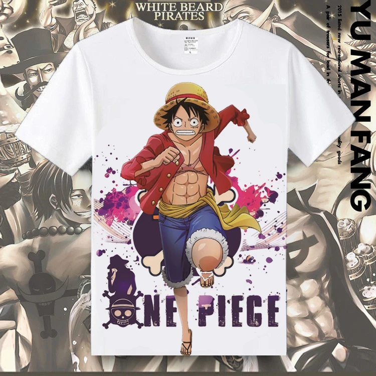 Футболка для косплея из японского аниме One Piece Monkey D. Летняя мультяшная футболка