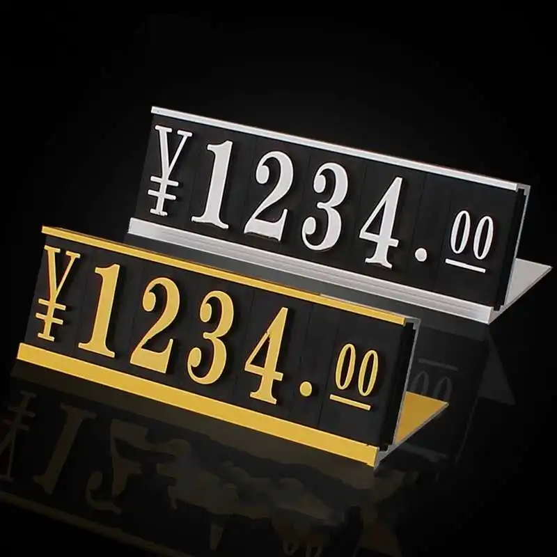 20pcs price stand aluminum alloy price display combination commodity price brand mobile phone digital camera price display cube