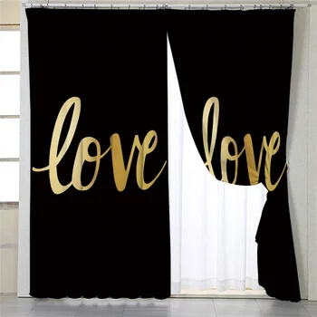 BlessLiving Eyelash Print Window Curtains Gold White Living Room Curtains Girls Cute Eyes Bedroom Accessories Curtain With Hooks 2