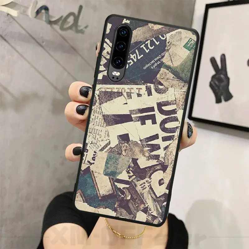 OFFeier креативная газета Роскошный Уникальный Дизайн чехол для телефона Huawei P8 lite 2017