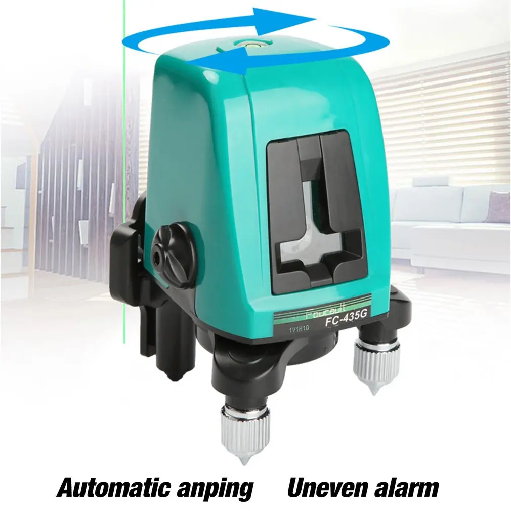 Перекрестный зеленый лазерный уровень самонивелирующийся на 360 градусов 1V1H 2