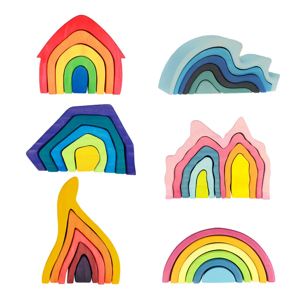 

Красочный пазл в форме блока, игрушка, пазл для самостоятельного обучения, подарки для игр