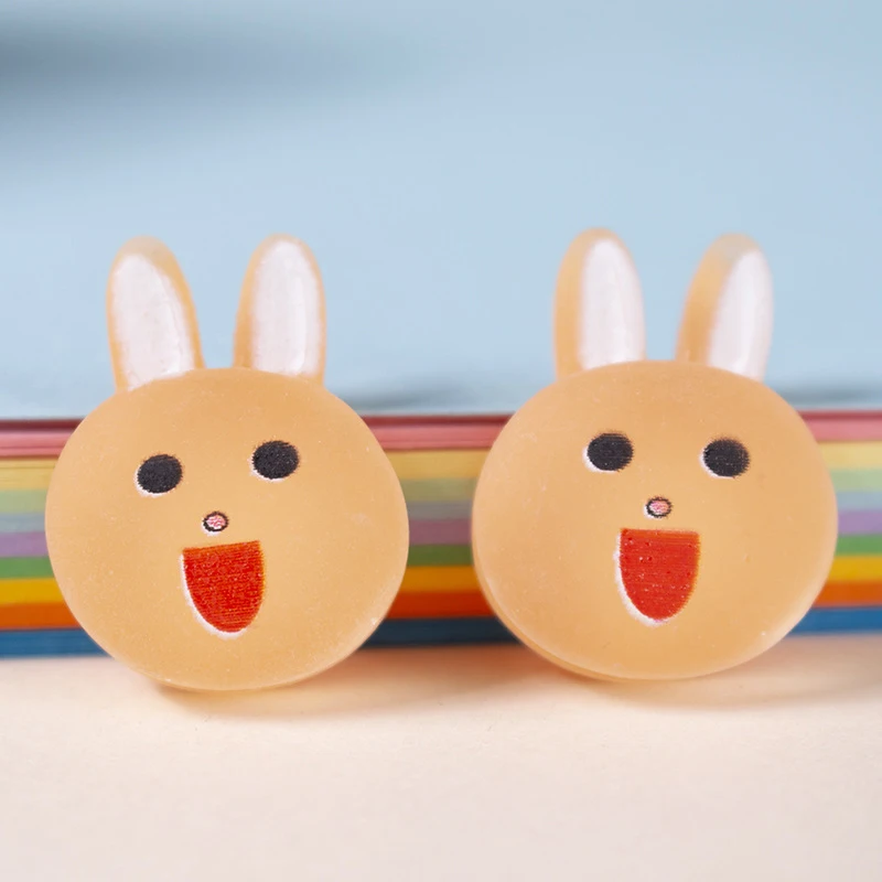 

10pcs Transparent Frosted Cartoon Cute Rabbit Resin Beads DIY Handmade Jewelry Jewelry Hair Accessories Necklace Accessories
